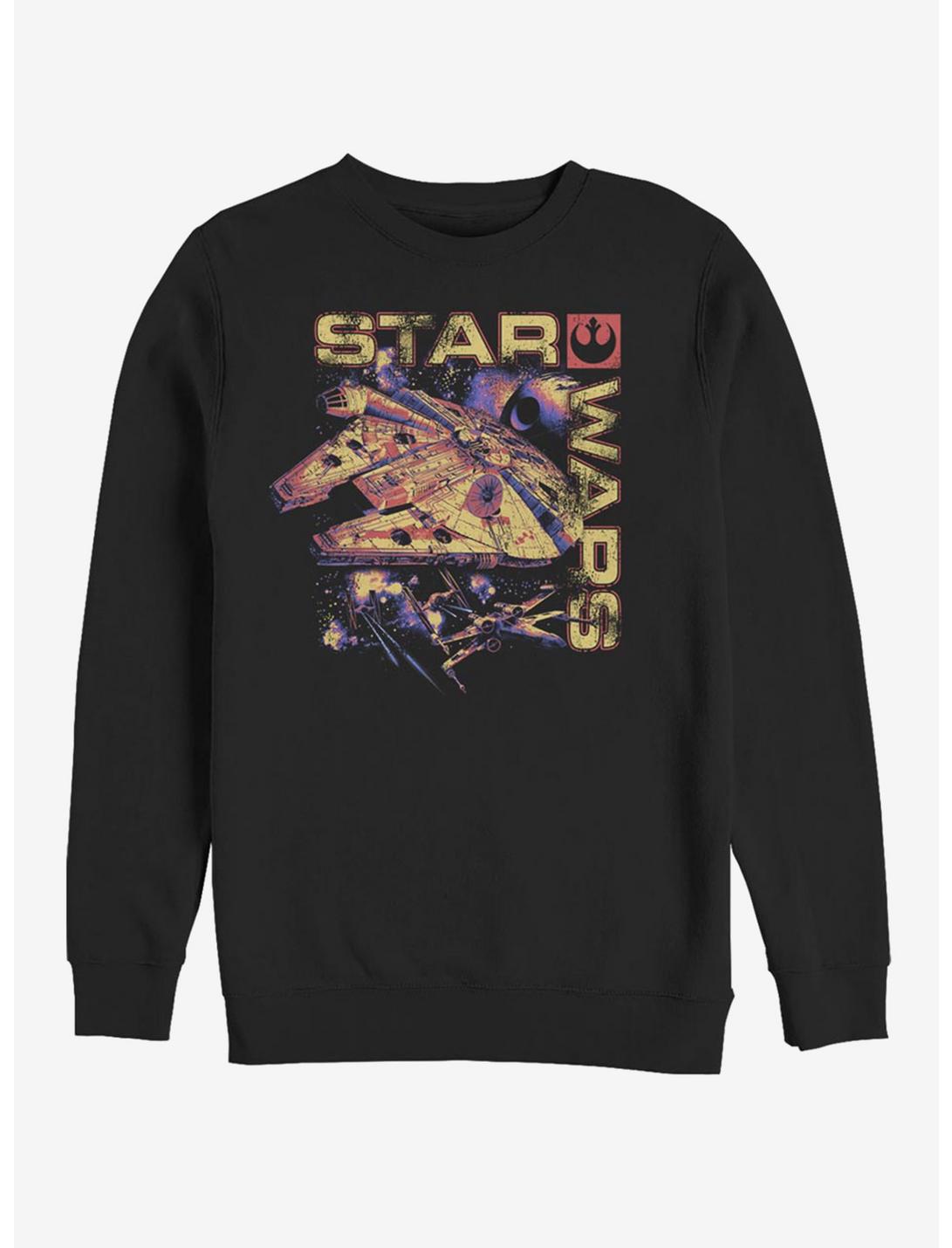 Star Wars Color Falcon Sweatshirt, BLACK, hi-res