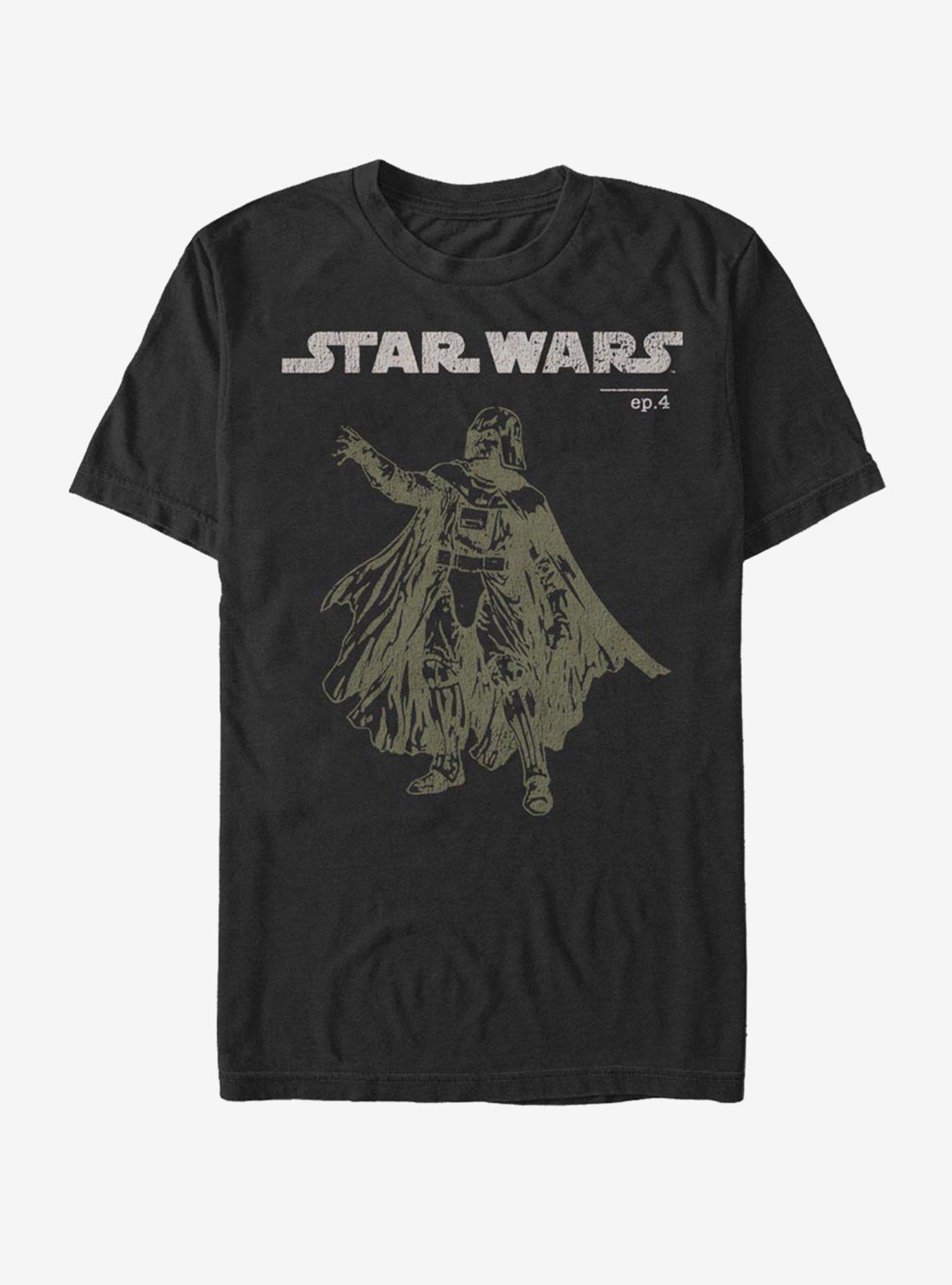 Star Wars Vader Reaching T-Shirt, BLACK, hi-res