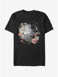 Star Wars Floral Death Star T-Shirt, BLACK, hi-res