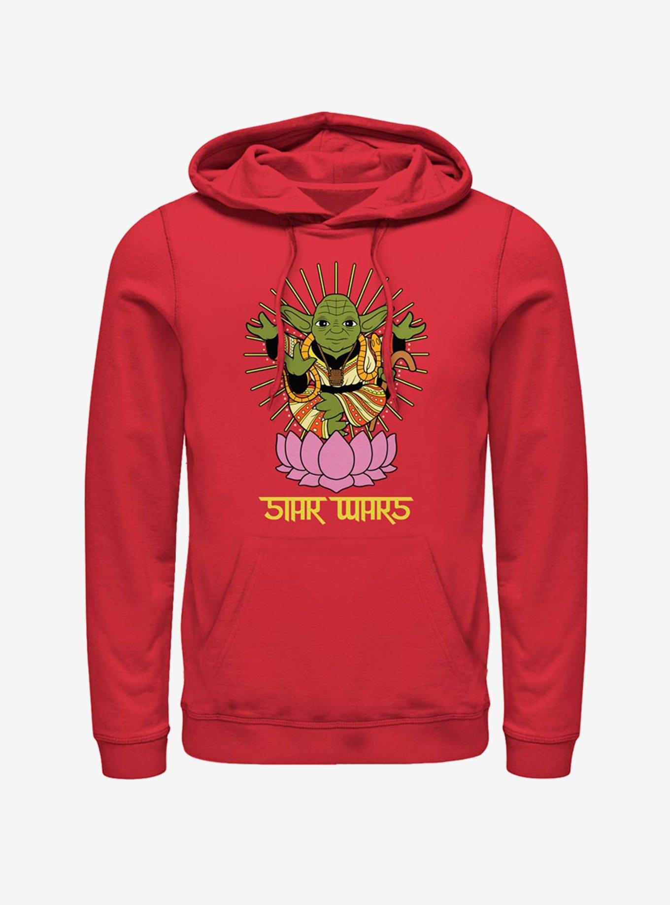 Star Wars Yoda Lotus Hoodie, RED, hi-res