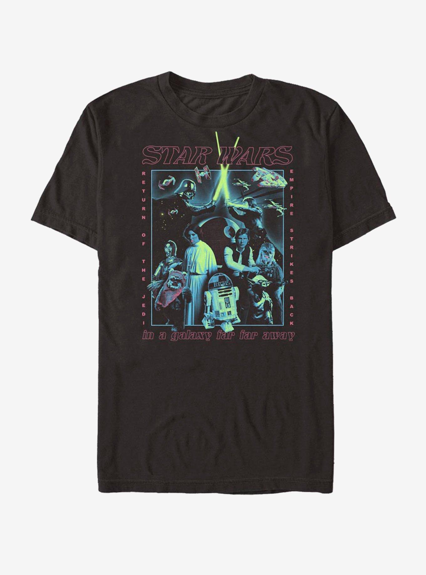 Star Wars Poster Glow T-Shirt, BLACK, hi-res