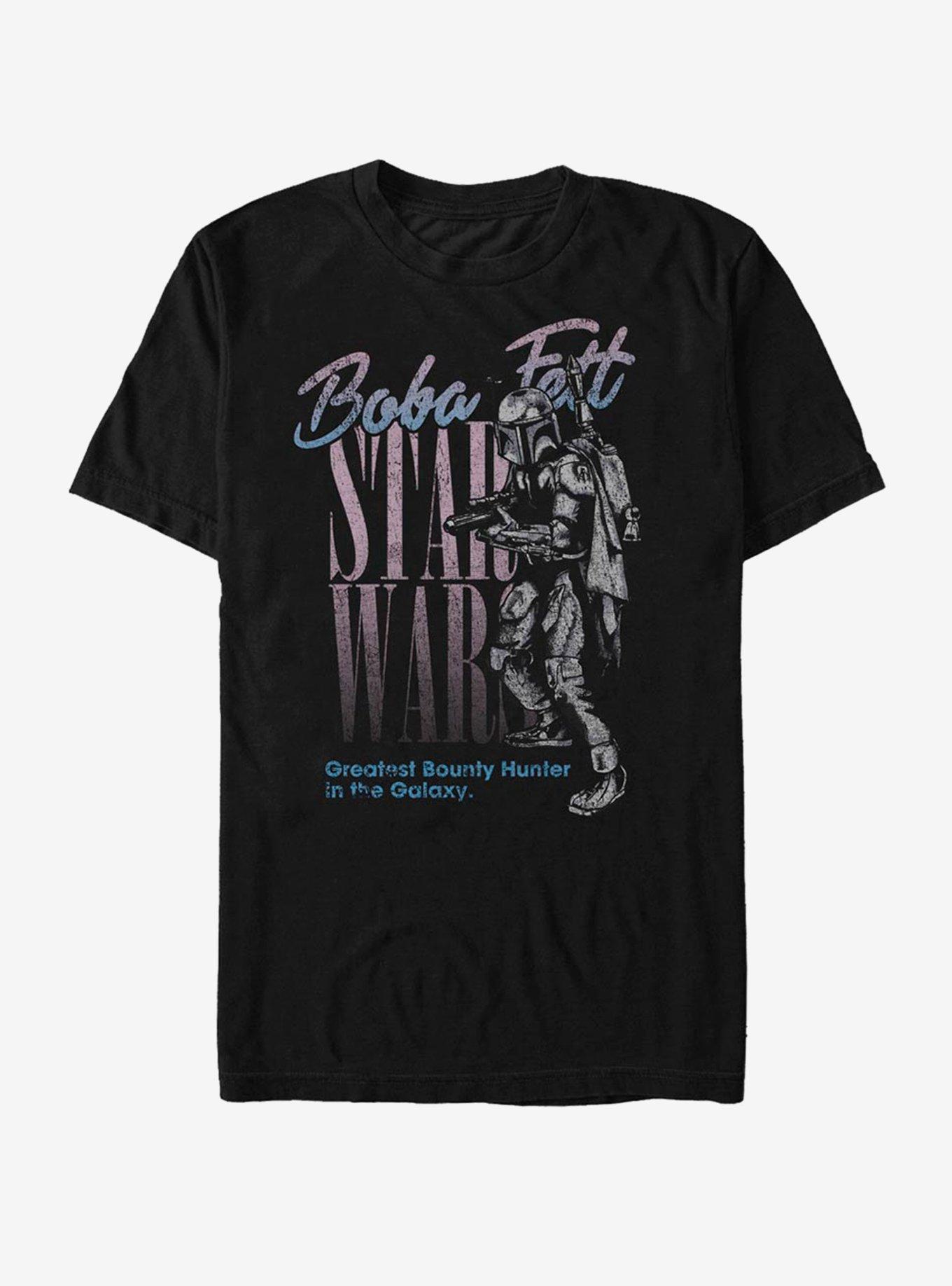 Star Wars Damaged Vintage Boba T-Shirt, BLACK, hi-res