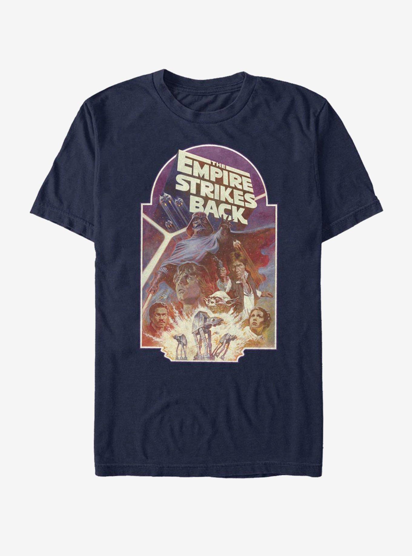 Star Wars Episode V The Empire Strikes Back Poster T-Shirt, NAVY, hi-res