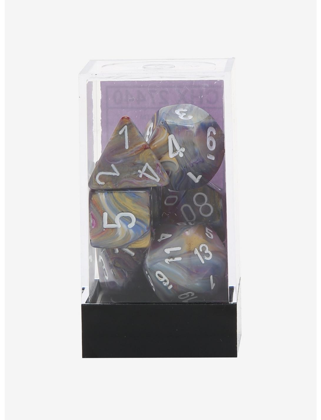 Chessex Festive Carousel With White Polyhedral Dice Set, , hi-res