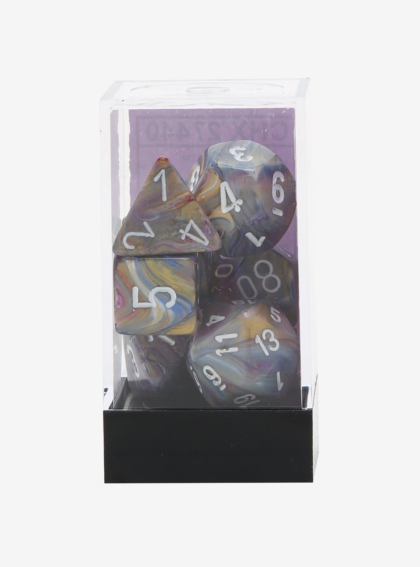 Chessex Festive Carousel With White Polyhedral Dice Set, , hi-res