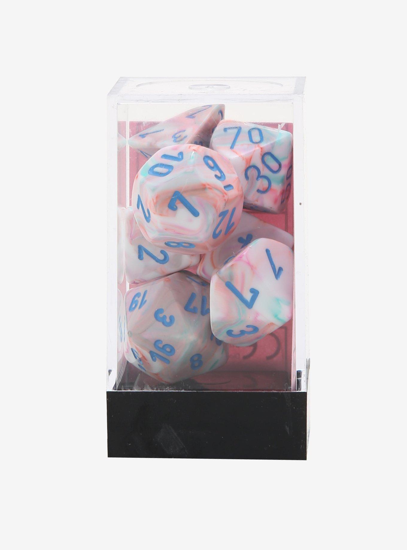 Chessex Festive Pop Art With Blue Polyhedral Dice Set, , hi-res