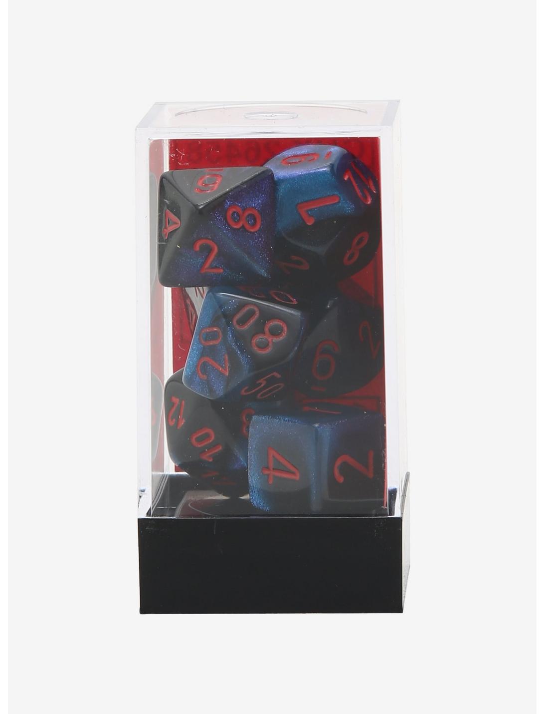 Chessex Gemini Black Starlight With Red Polyhedral Dice Set, , hi-res