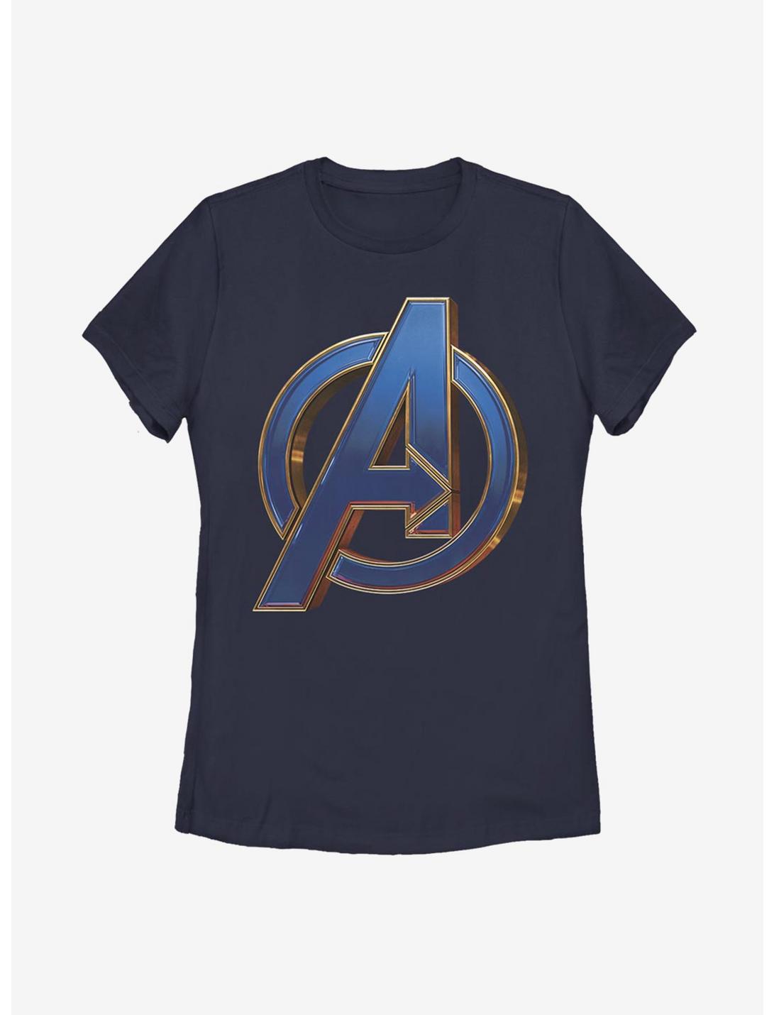 Marvel Avengers Blue Logo Womens T-Shirt, NAVY, hi-res
