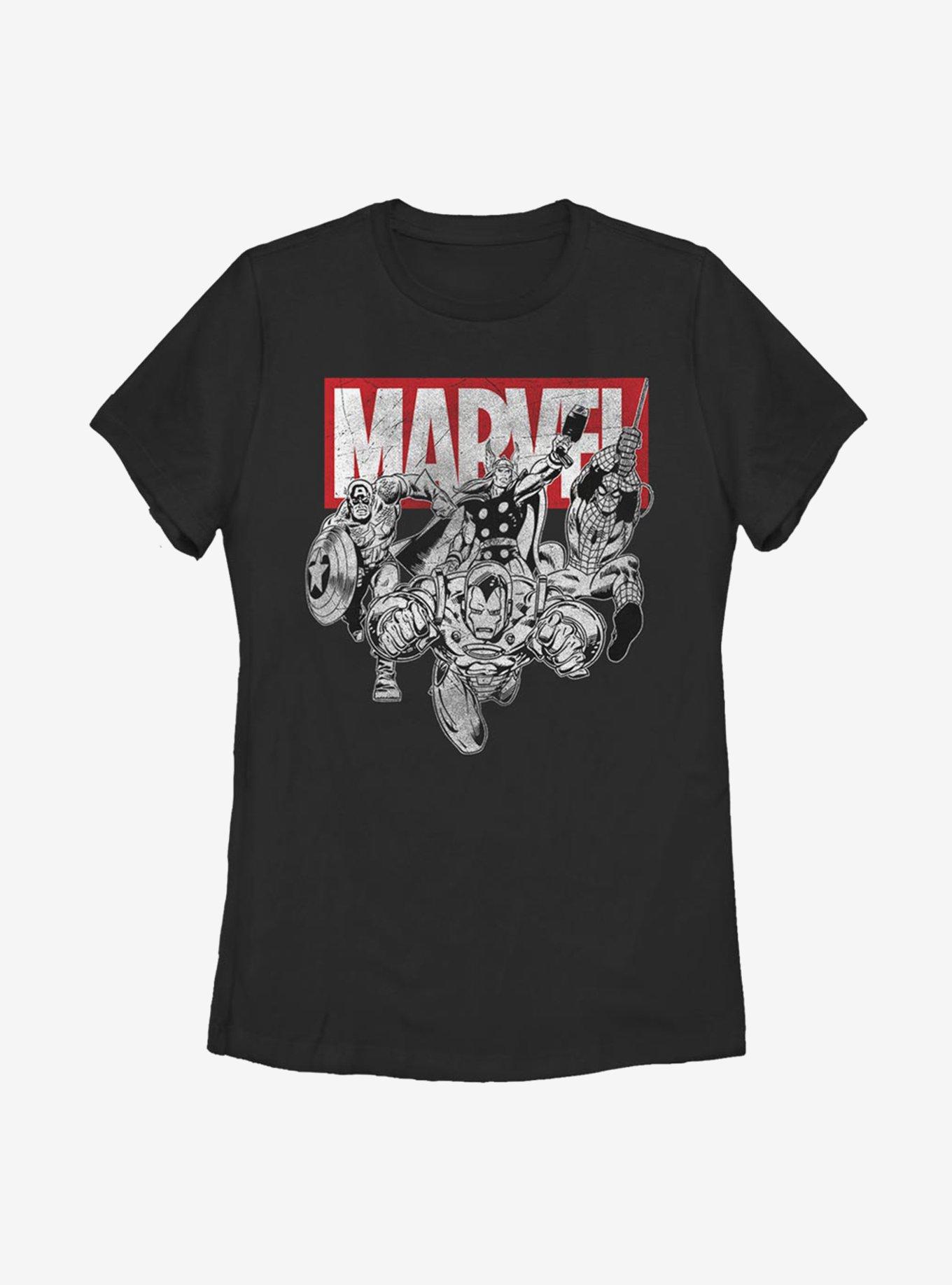 Marvel Avengers Iron Man Poses Womens T-Shirt, , hi-res