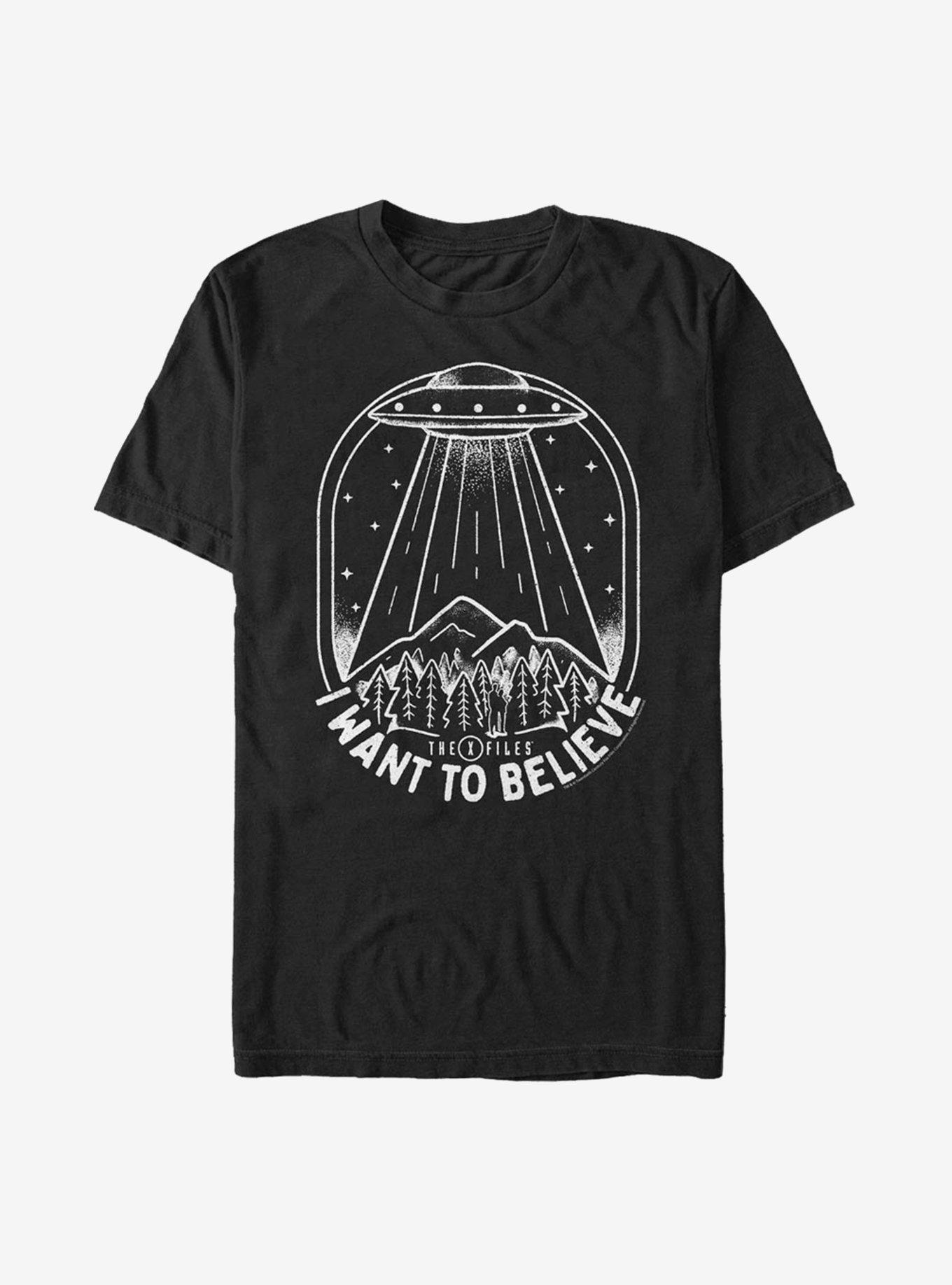 The X-Files UFO Stamp T-Shirt, BLACK, hi-res