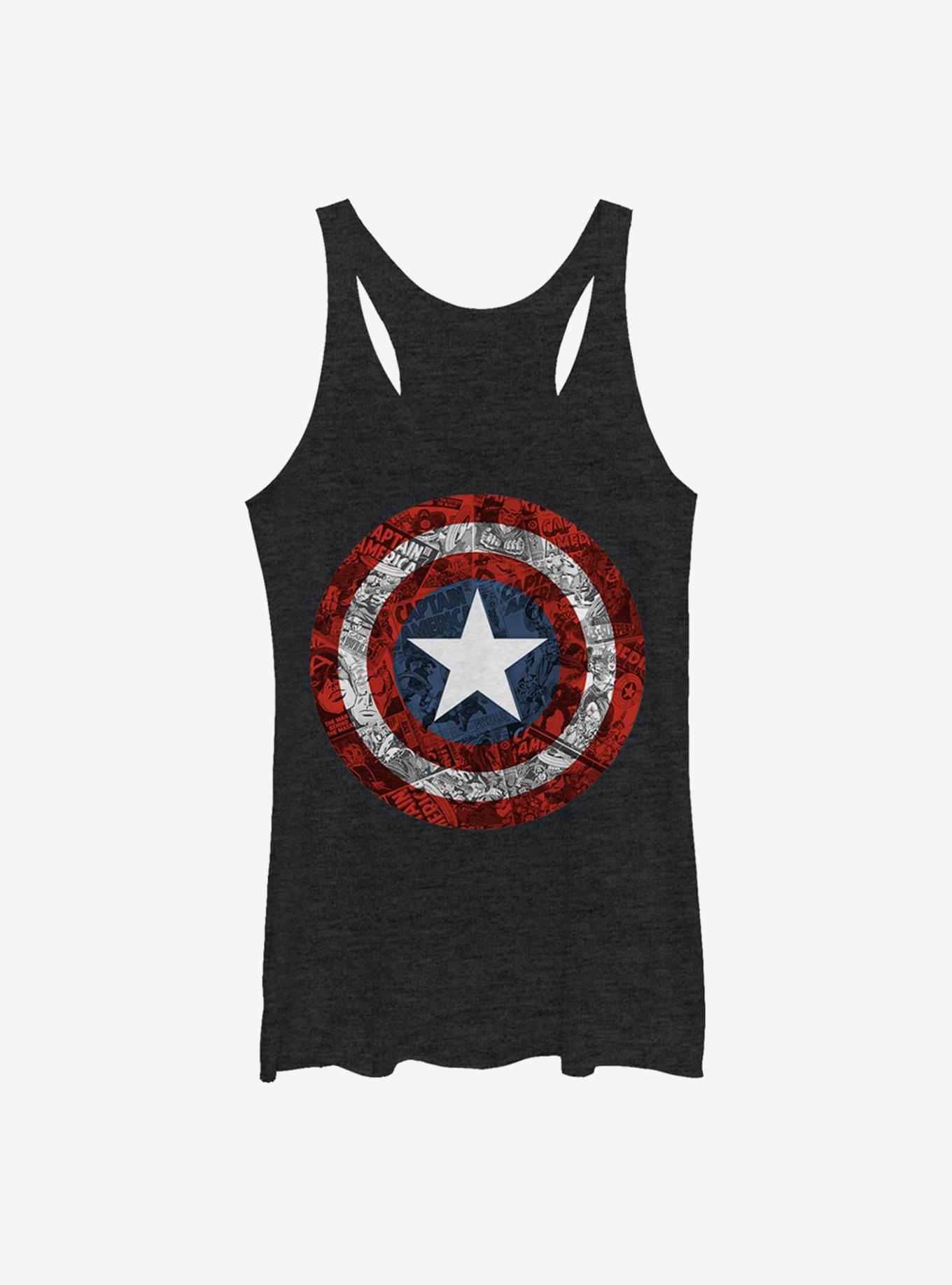 Marvel Captain America Comic Book Shield Womens Tank Top, , hi-res