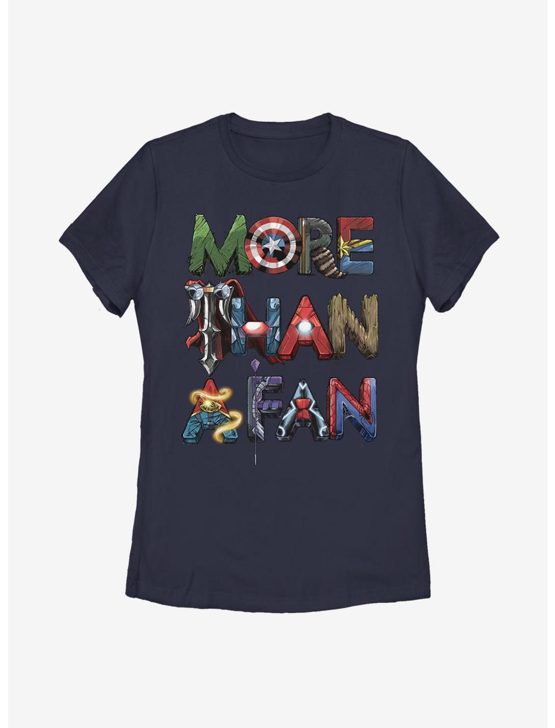 Marvel Fan Letters Womens T-Shirt, NAVY, hi-res