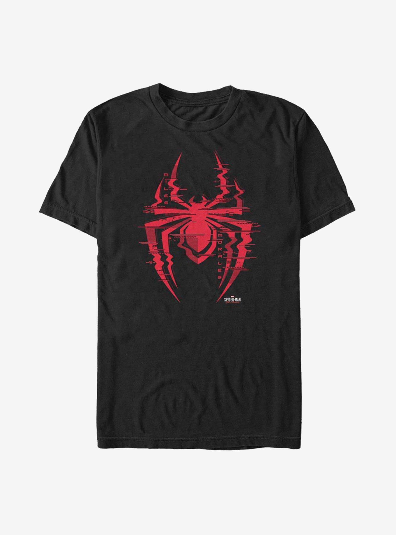Marvel Spider-Man Miles Morales Glitch Logo T-Shirt, , hi-res
