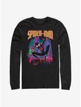 Marvel Spider-Man: Into The Spiderverse Miles Morales Tower Hero Long-Sleeve T-Shirt, BLACK, hi-res