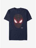 Marvel Spider-Man Miles Morales Glitch Mask T-Shirt, NAVY, hi-res