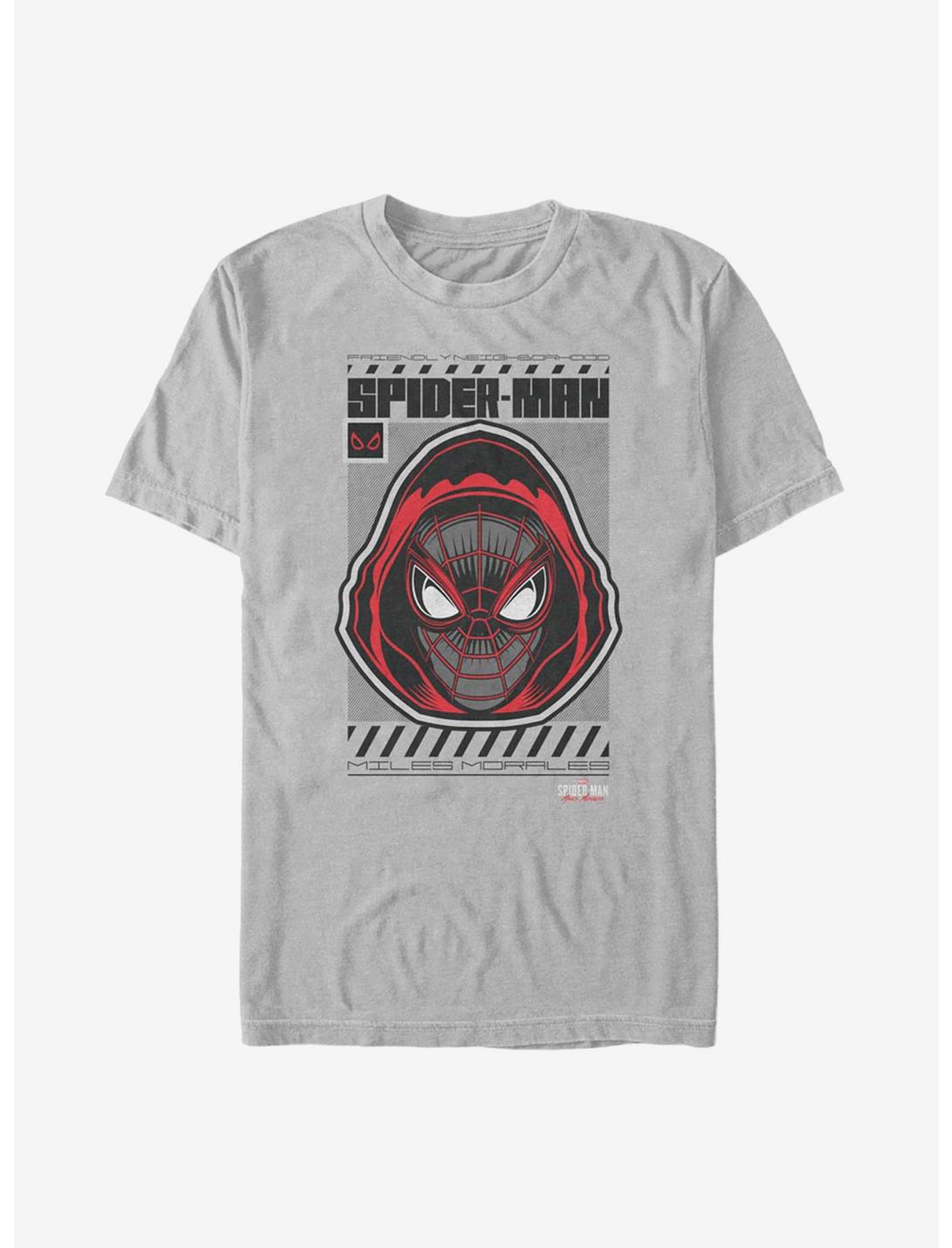 Marvel Spider-Man Miles Morales Hooded Hero T-Shirt, SILVER, hi-res