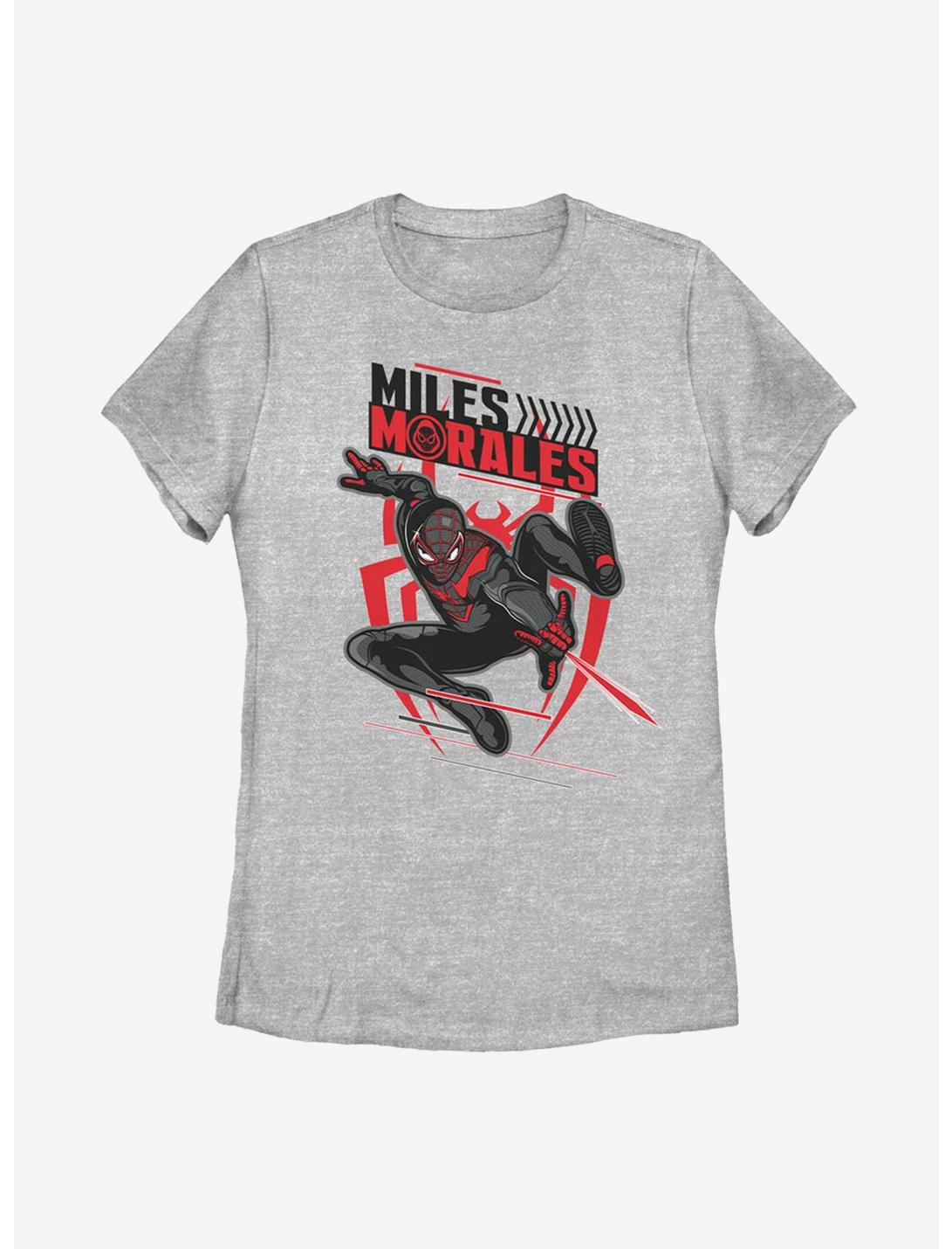Marvel Spider-Man Miles Morales Swing Morales Womens T-Shirt, ATH HTR, hi-res