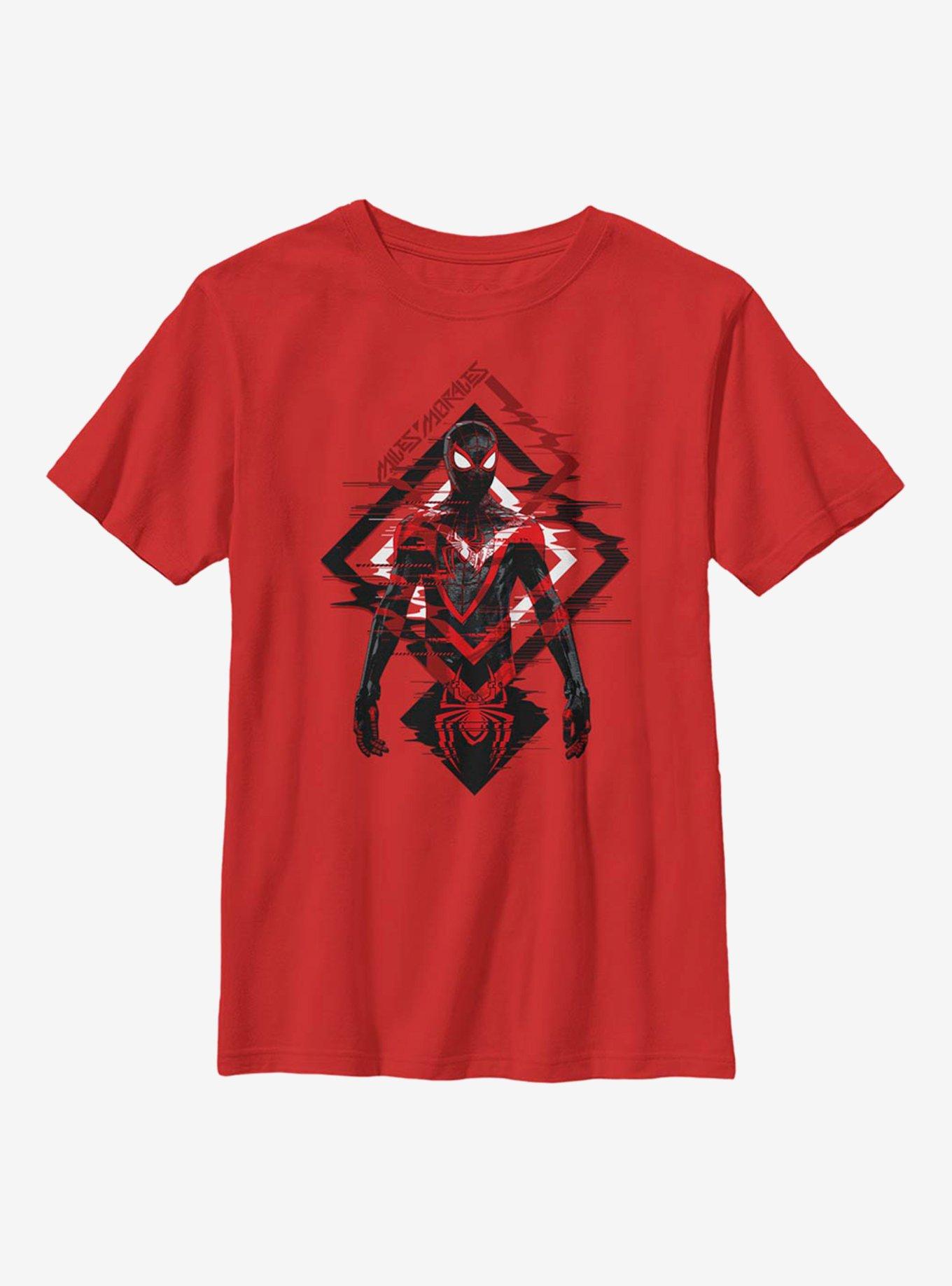 Marvel Spider-Man Miles Morales Triangle Waves Youth T-Shirt, , hi-res