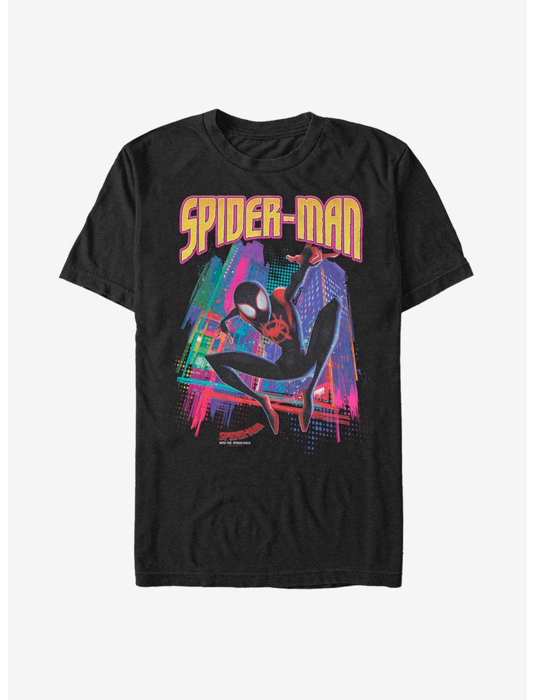 Marvel Spider-Man: Into The Spiderverse Miles Morales Tower Hero T-Shirt, BLACK, hi-res