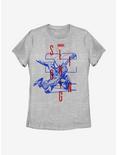 Marvel Spider-Man: Into The Spiderverse Miles Morales Slinging Womens T-Shirt, ATH HTR, hi-res