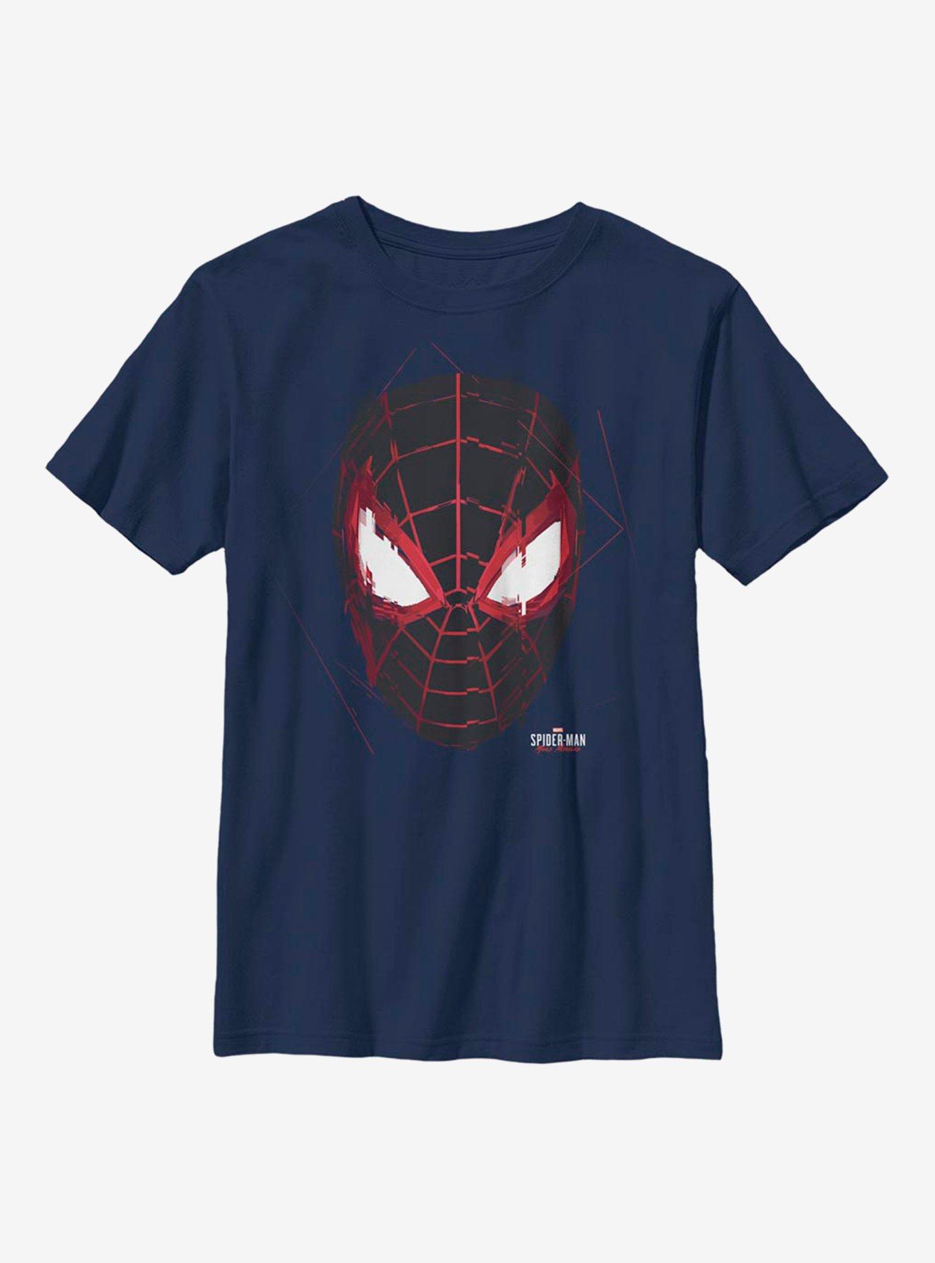 Marvel Spider-Man Miles Morales Glitch Mask Youth T-Shirt, , hi-res