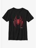 Marvel Spider-Man Miles Morales Icon Logo Youth T-Shirt, BLACK, hi-res