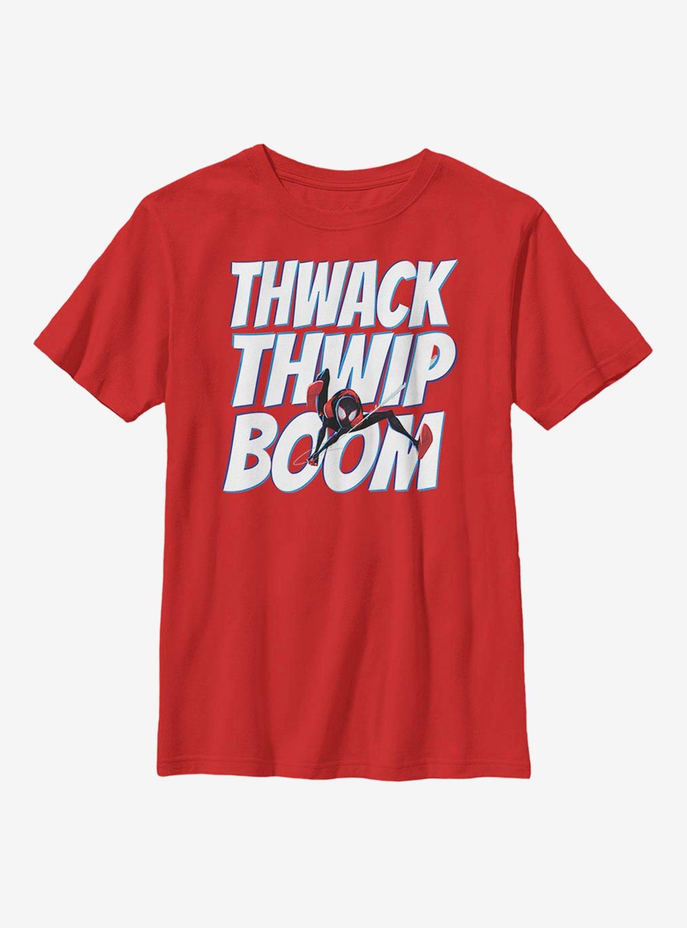 Marvel Spider-Man: Into The Spiderverse Miles Morales Twack Thwip Boom Youth T-Shirt, , hi-res