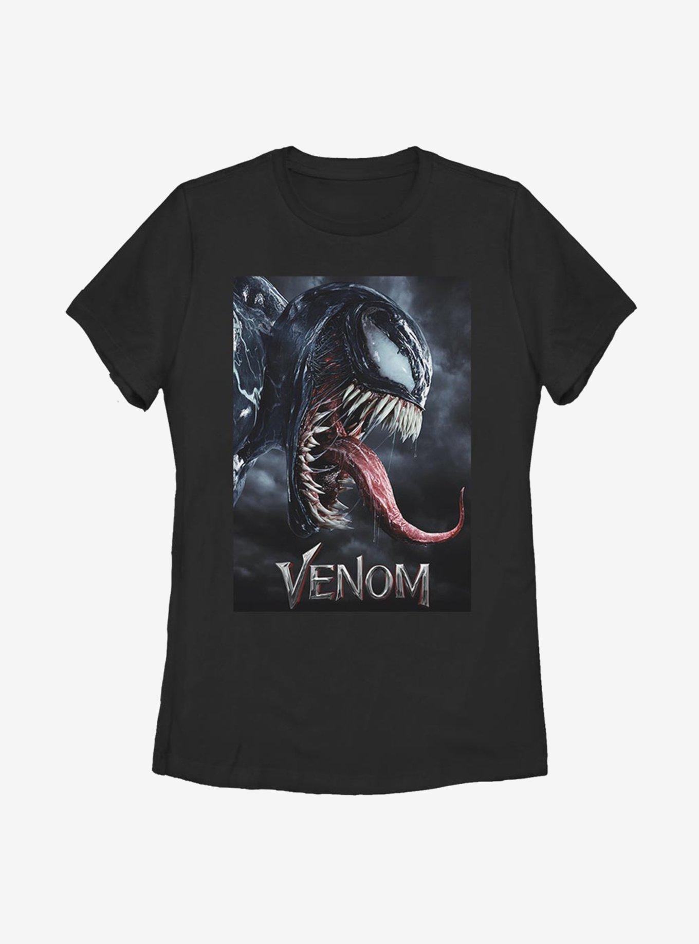 Marvel Venom Poster Womens T-Shirt, BLACK, hi-res