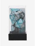 Chessex Gemini Steel Grey & Teal With White Polyhedral Dice Set, , hi-res