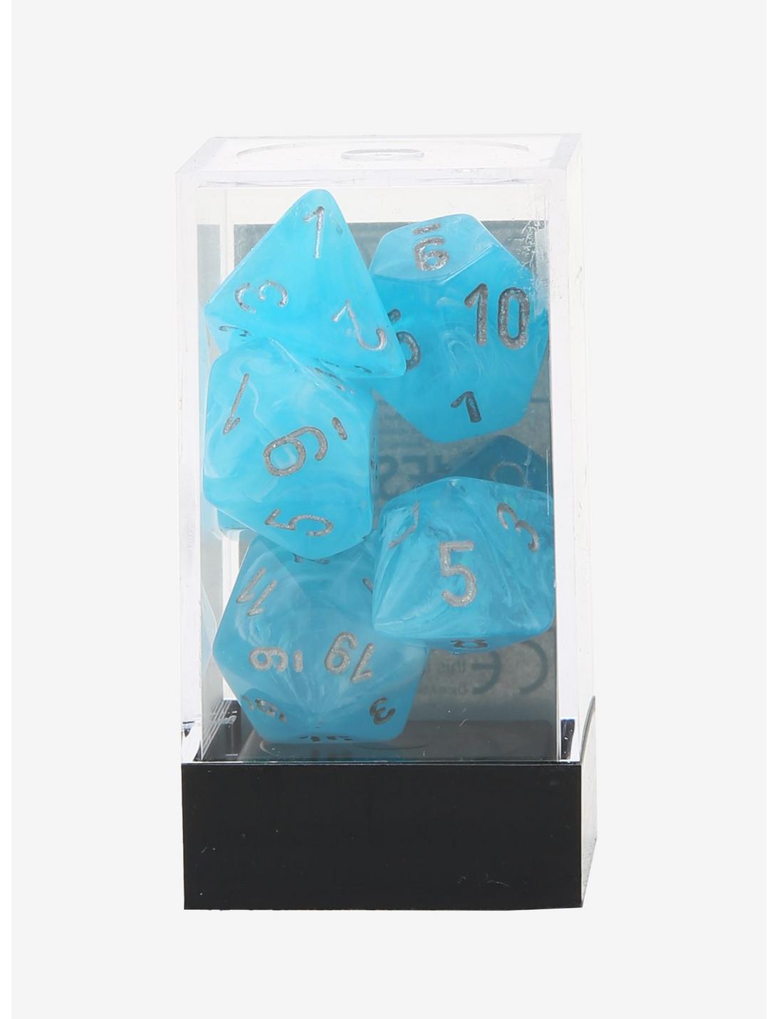 Chessex Luminary Sky With Silver Polyhedral Dice Set, , hi-res