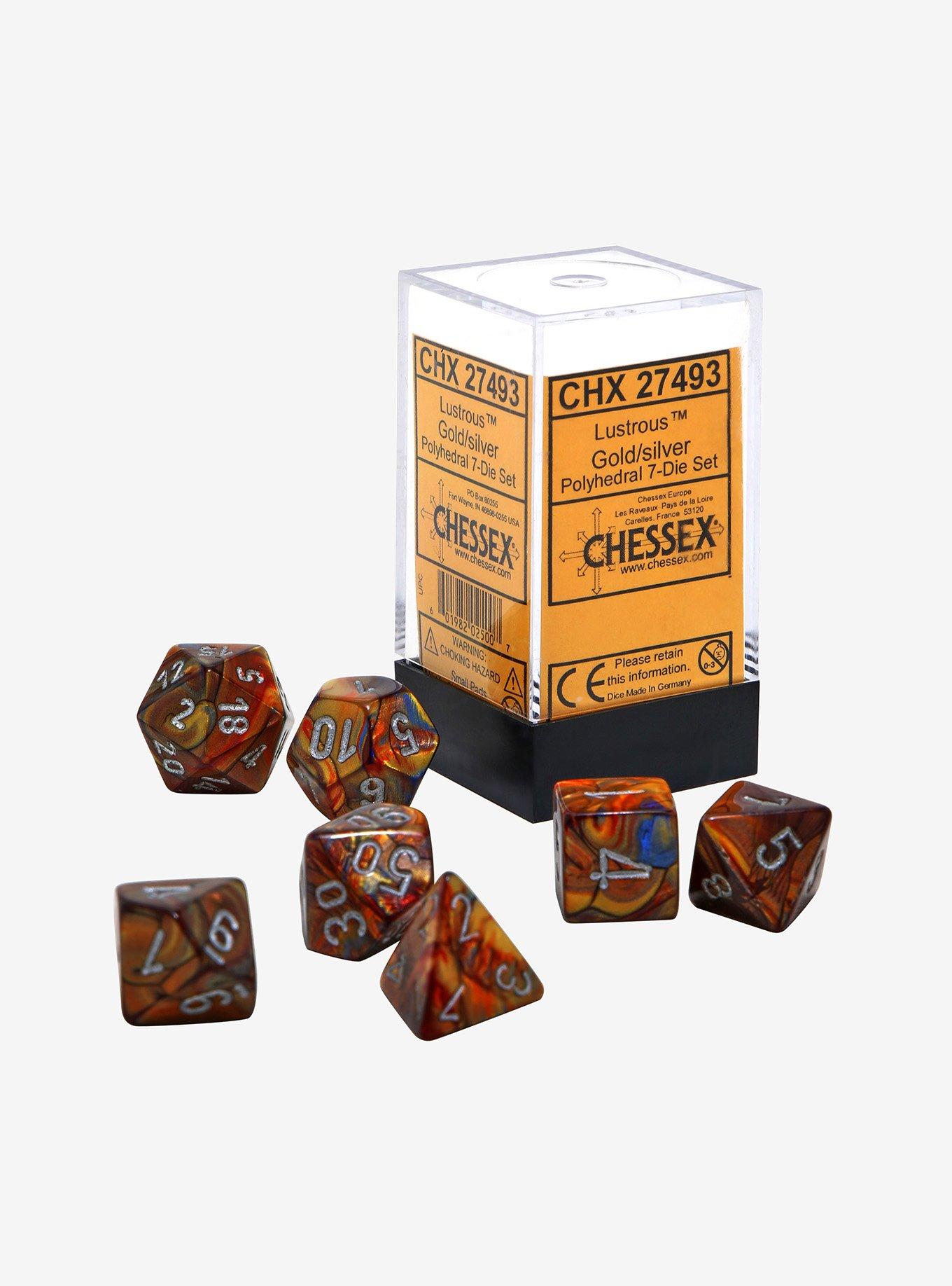 Chessex Gold & Silver Polyhedral Dice Set, , hi-res