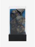 Chessex Lustrous Shadow With Gold Polyhedral Dice Set, , hi-res