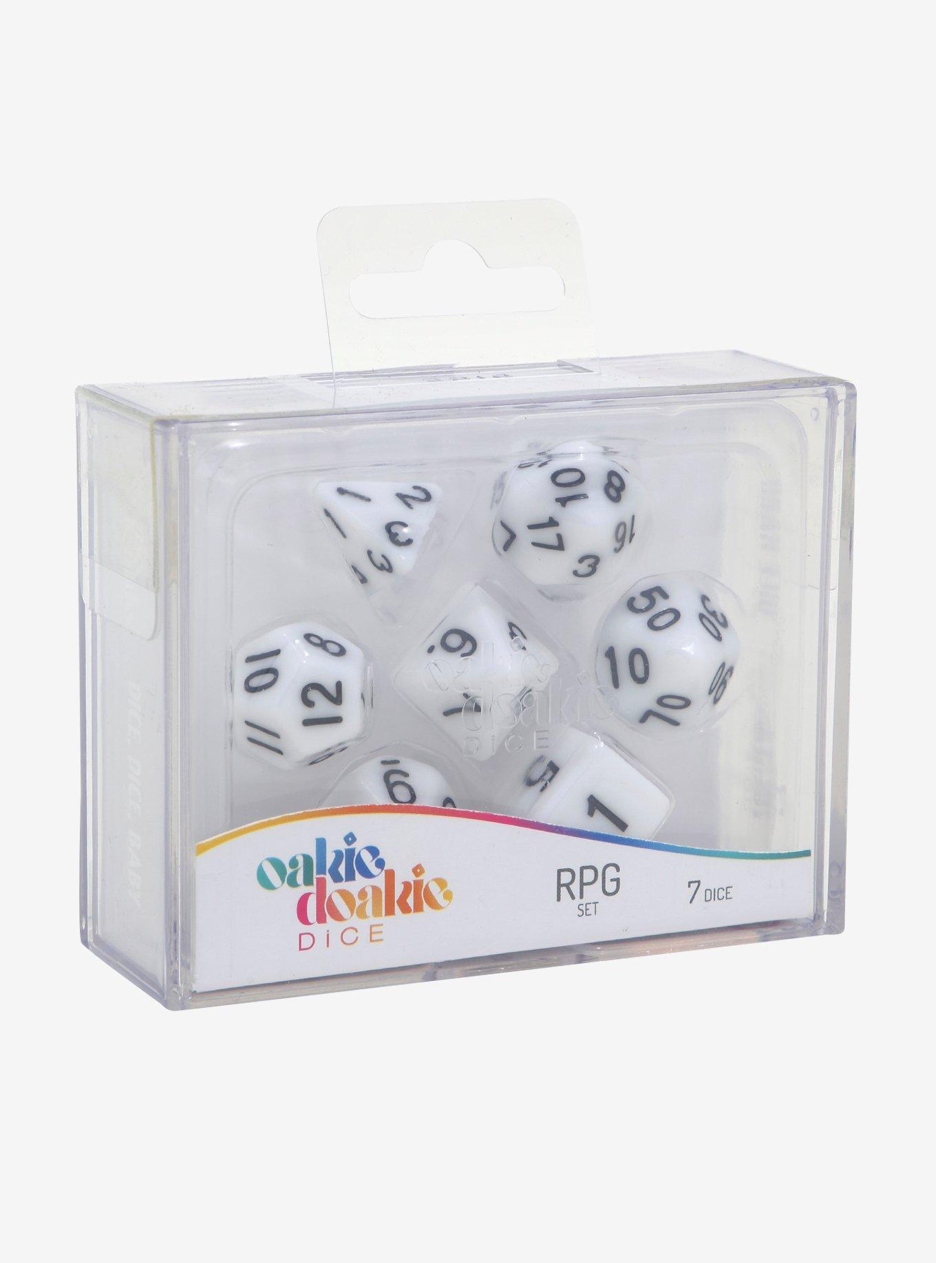 Oakie Doakie Dice White Polyhedral Dice Set