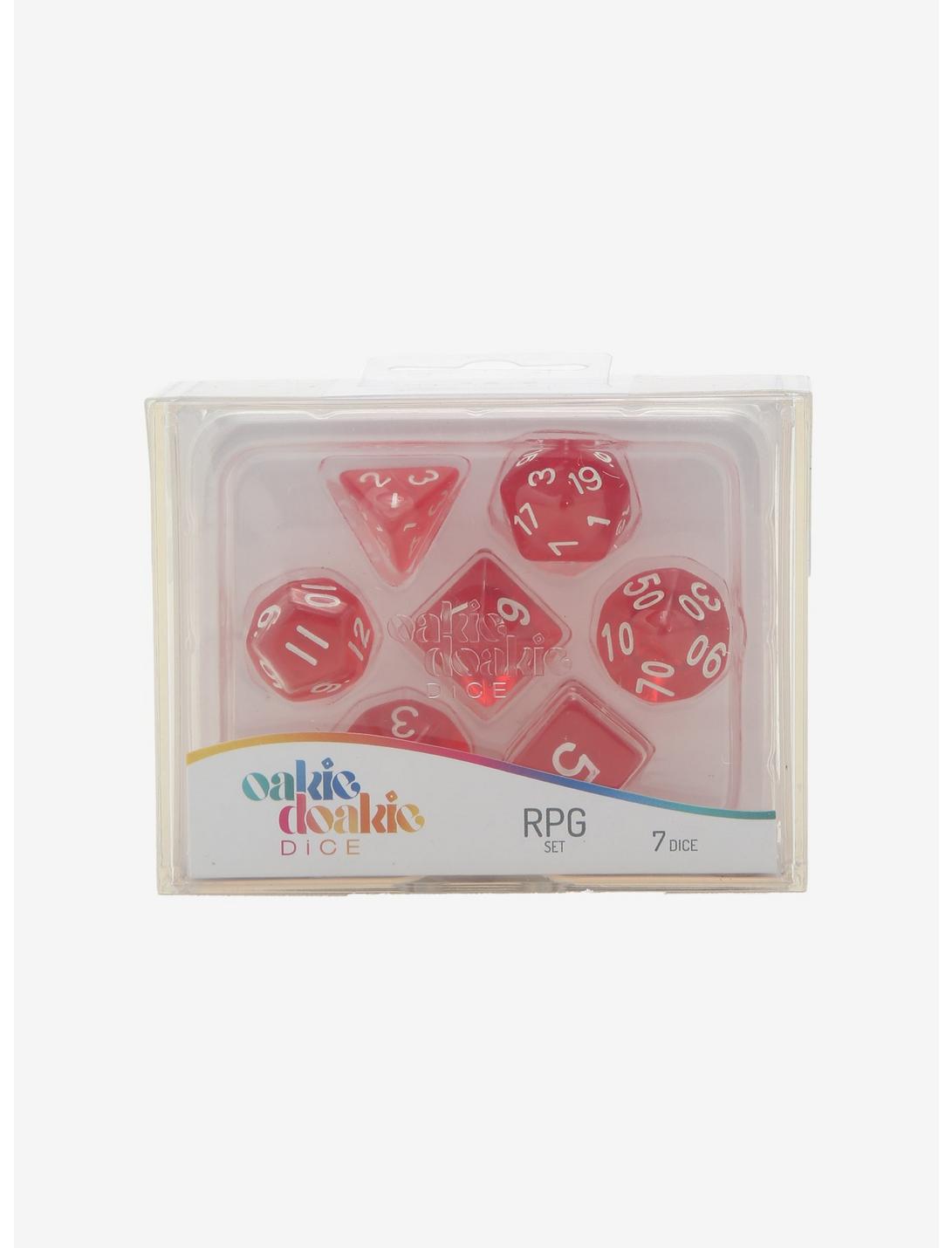 Oakie Doakie Dice Translucent Red Polyhedral Dice Set, , hi-res
