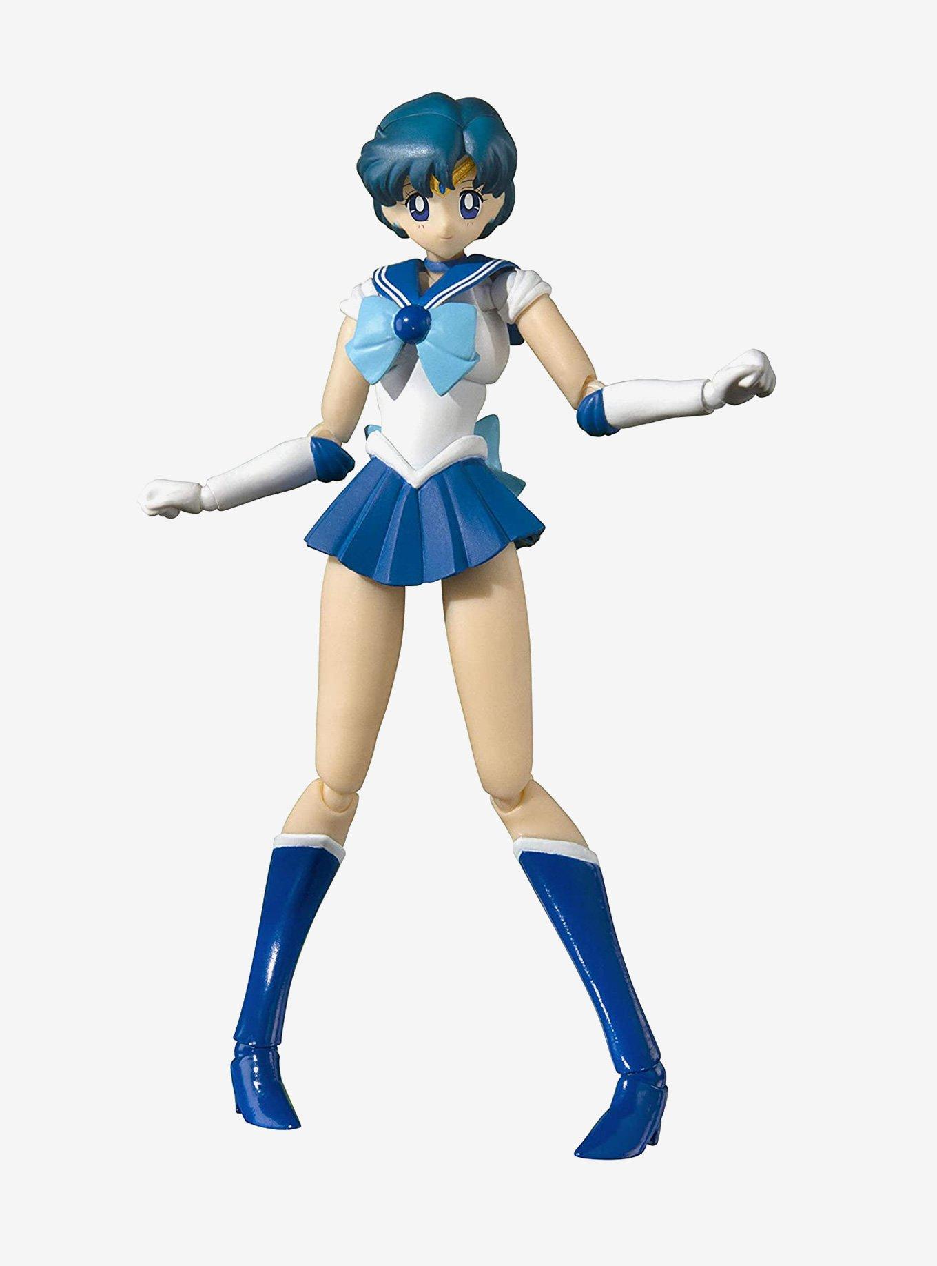 Bandai Spirits Sailor Moon S.H.Figuarts Sailor Mercury (Animation Color Edition) Action Figure, , hi-res