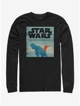 Star Wars Episode V The Empire Strikes Back AT-AT Attack Minimalist Poster Long-Sleeve T-Shirt, BLACK, hi-res