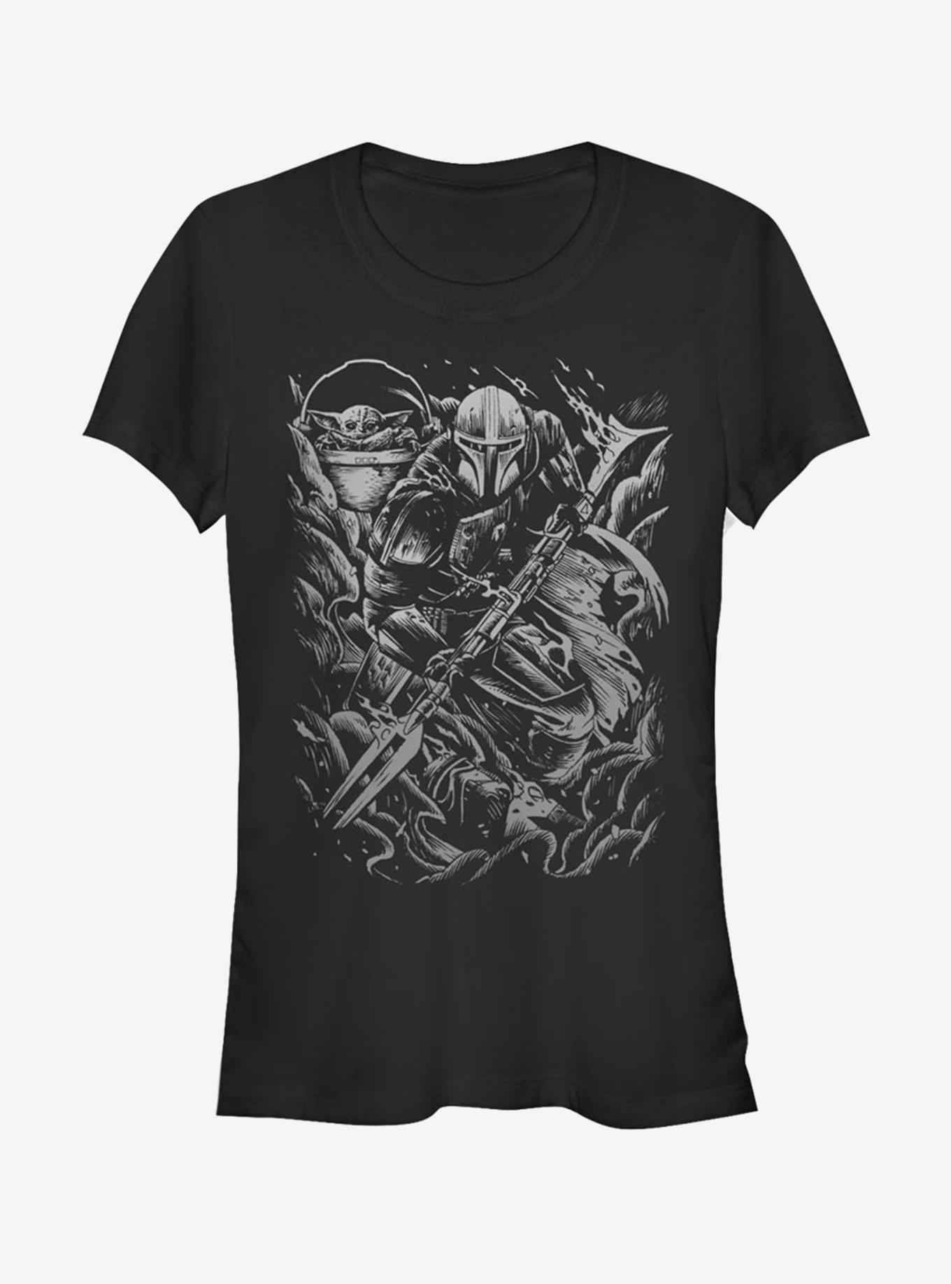 Star Wars The Mandalorian Brawl Girls T-Shirt, BLACK, hi-res