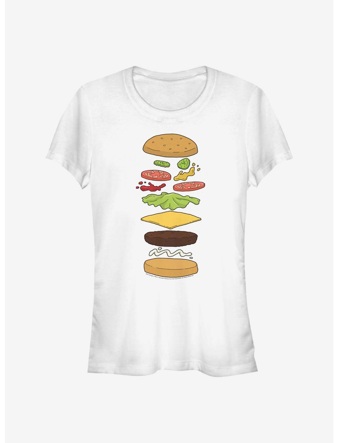 Bob's Burgers Burger Diagram Girls T-Shirt, WHITE, hi-res