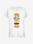 Bob's Burgers Burger Diagram Girls T-Shirt, WHITE, hi-res