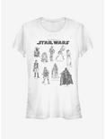 Star Wars Character Chart Girls T-Shirt, WHITE, hi-res