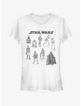 Star Wars Character Chart Girls T-Shirt, , hi-res