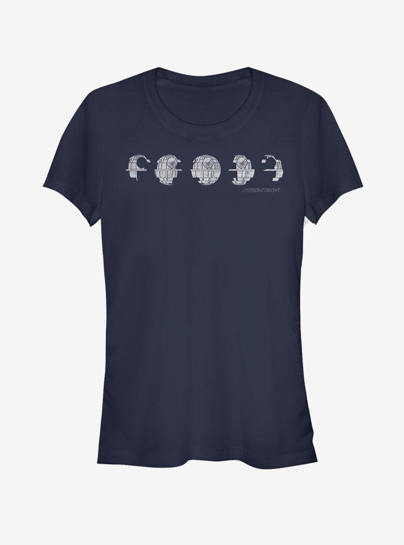 Star Wars Death Star Parts Phases Girls T-Shirt, NAVY, hi-res