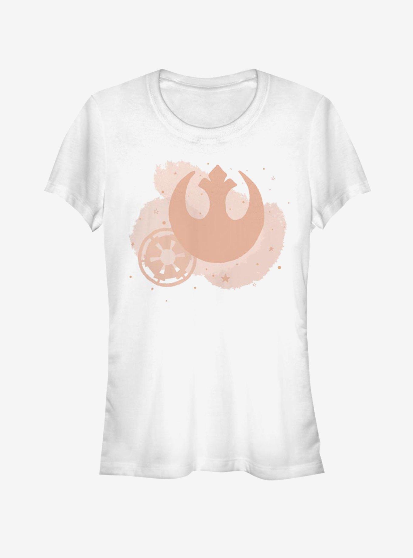 Star Wars Minimal Brush Logos Girls T-Shirt, WHITE, hi-res