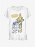 Star Wars Oversized Droid Friends Girls T-Shirt, WHITE, hi-res