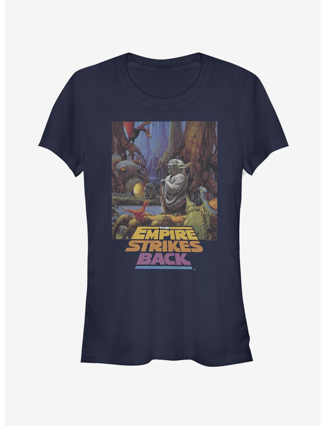 Star Wars Yoda Logo Girls T-Shirt, NAVY, hi-res