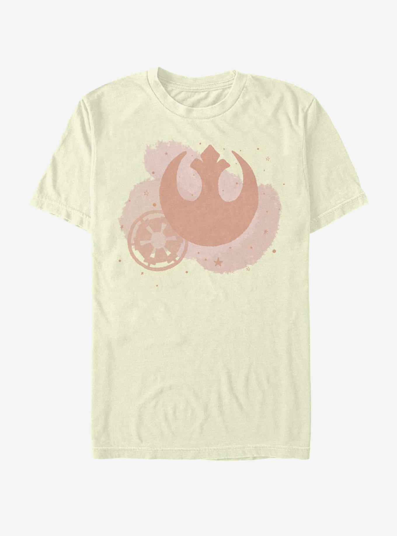 Star Wars Minimal Brush Logos T-Shirt, NATURAL, hi-res