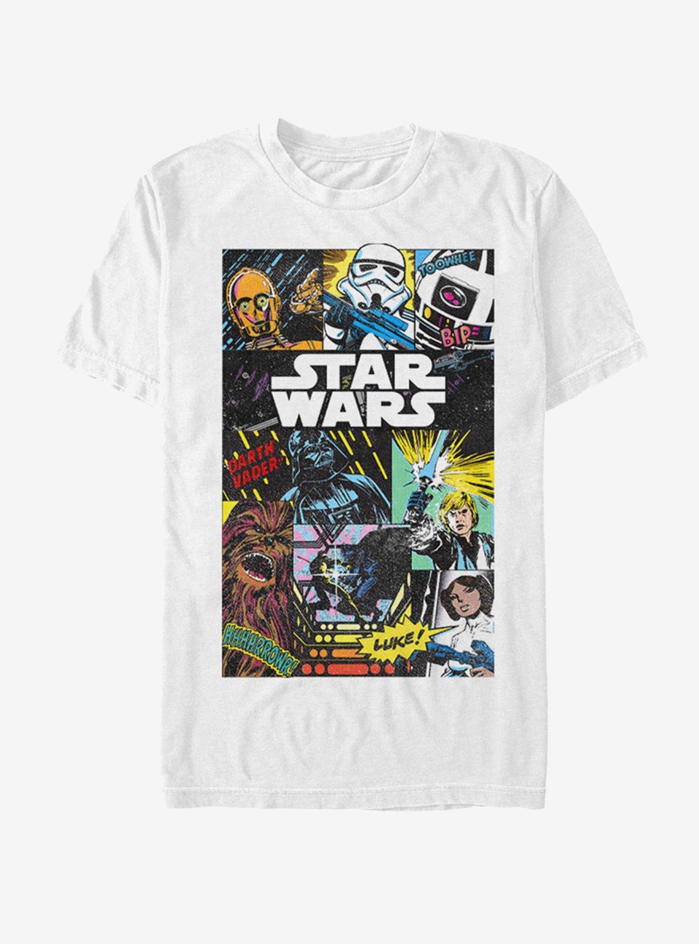 Star Wars Star Wars Comic Collage T-Shirt, WHITE, hi-res