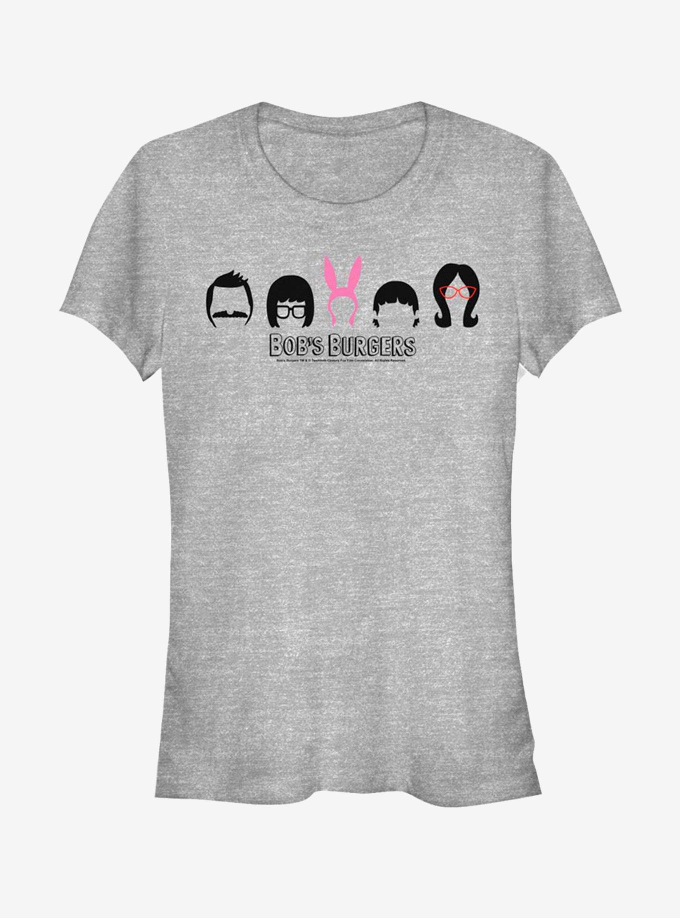 Bob's Burgers Hair Lineup Girls T-Shirt, ATH HTR, hi-res