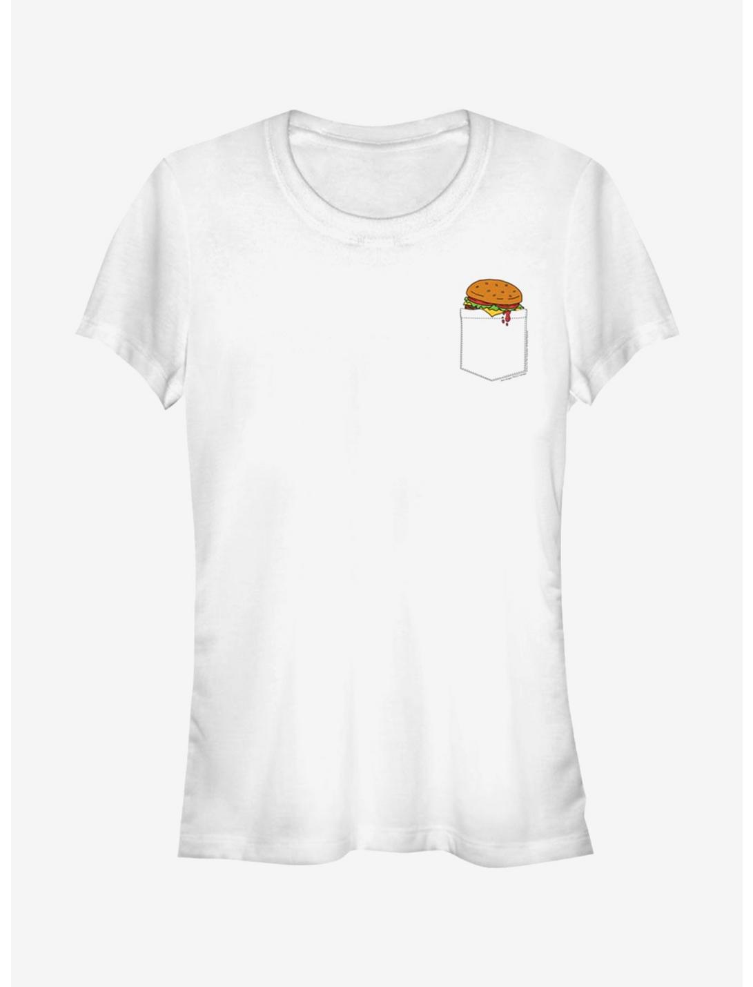 Bob's Burgers Faux Pocket Burger Girls T-Shirt, WHITE, hi-res