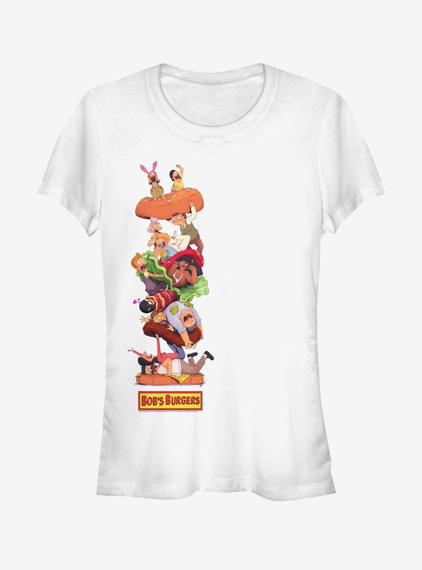 Bob's Burgers Stack Painting Girls T-Shirt, WHITE, hi-res